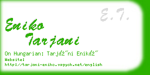 eniko tarjani business card